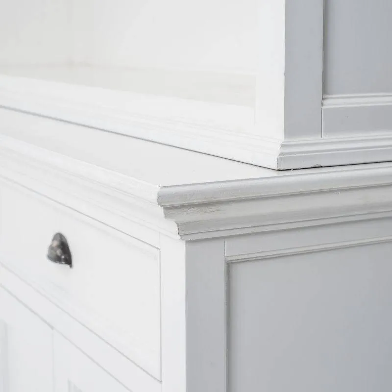 Halifax Large White Buffet Hutch Unit