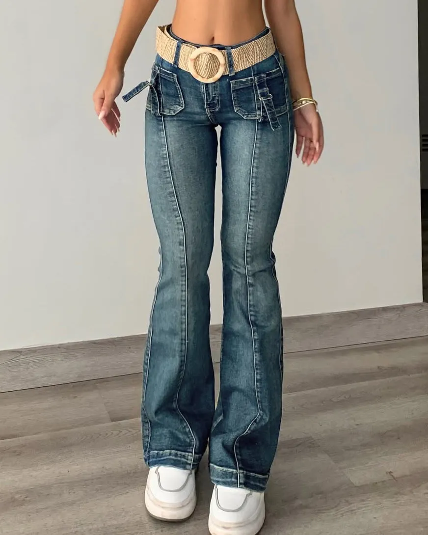 High-Rise Hip-Lifting Skinny Flared Jeans