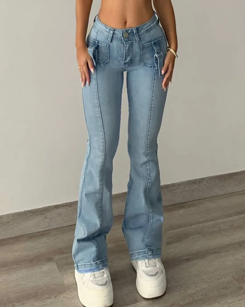 High-Rise Hip-Lifting Skinny Flared Jeans