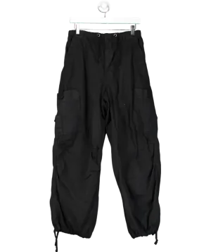 Jaded London Black Parachute Cargo Pants UK S