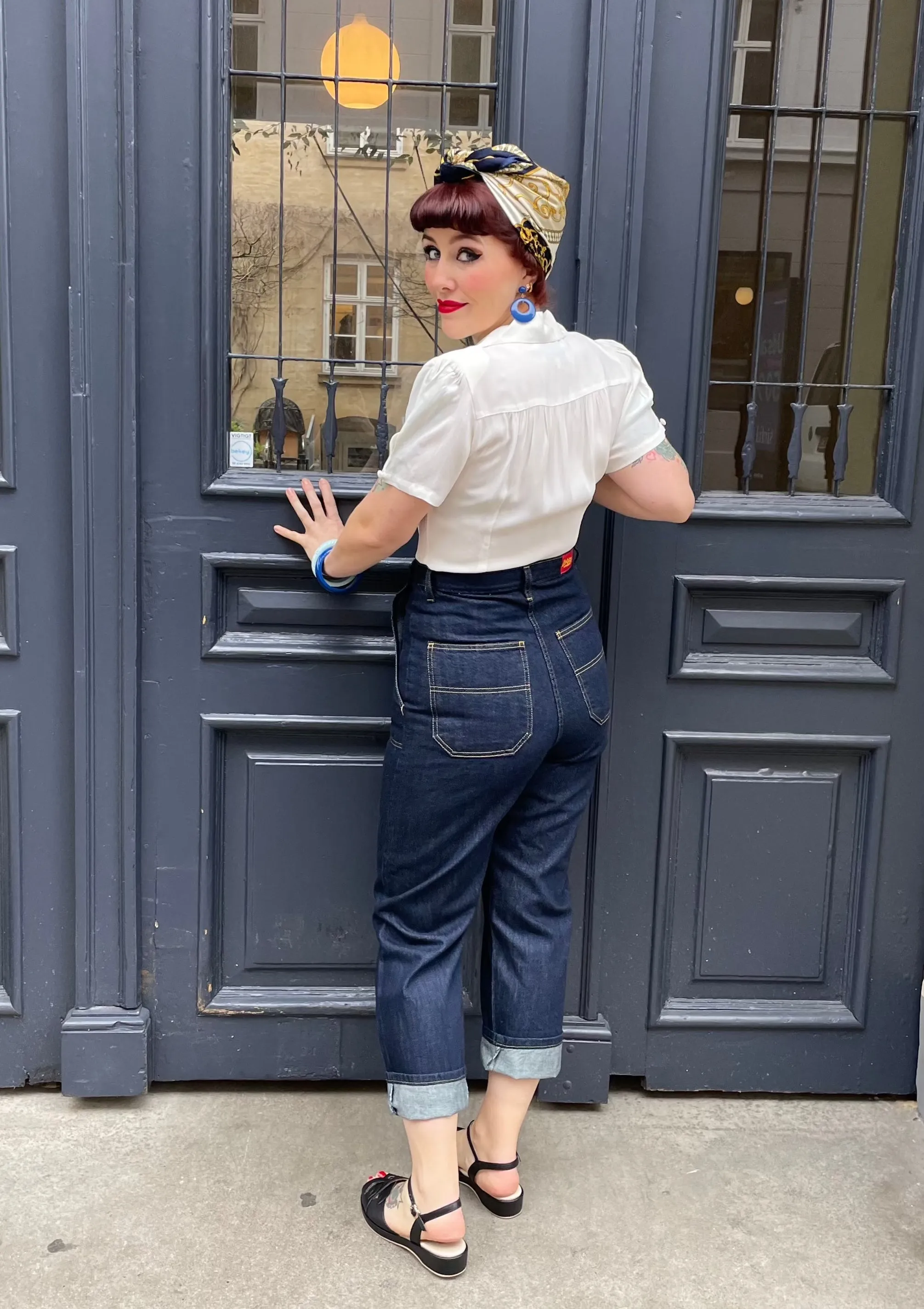 Jeanies Pedal-Pusher jeans i højtaljet 50'er look