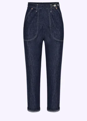 Jeanies Pedal-Pusher jeans i højtaljet 50'er look