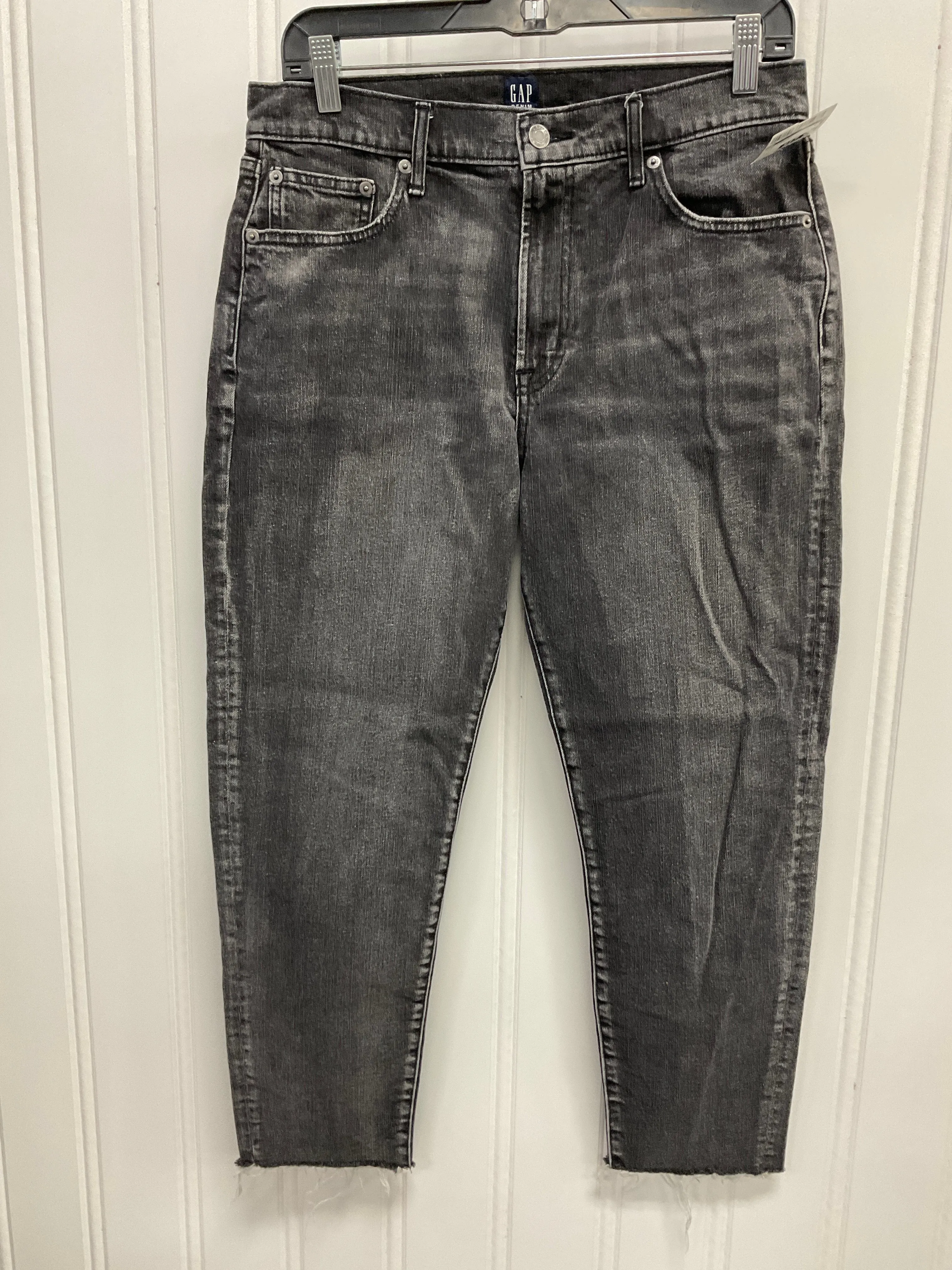 Jeans Straight By Gap In Black, Size:10