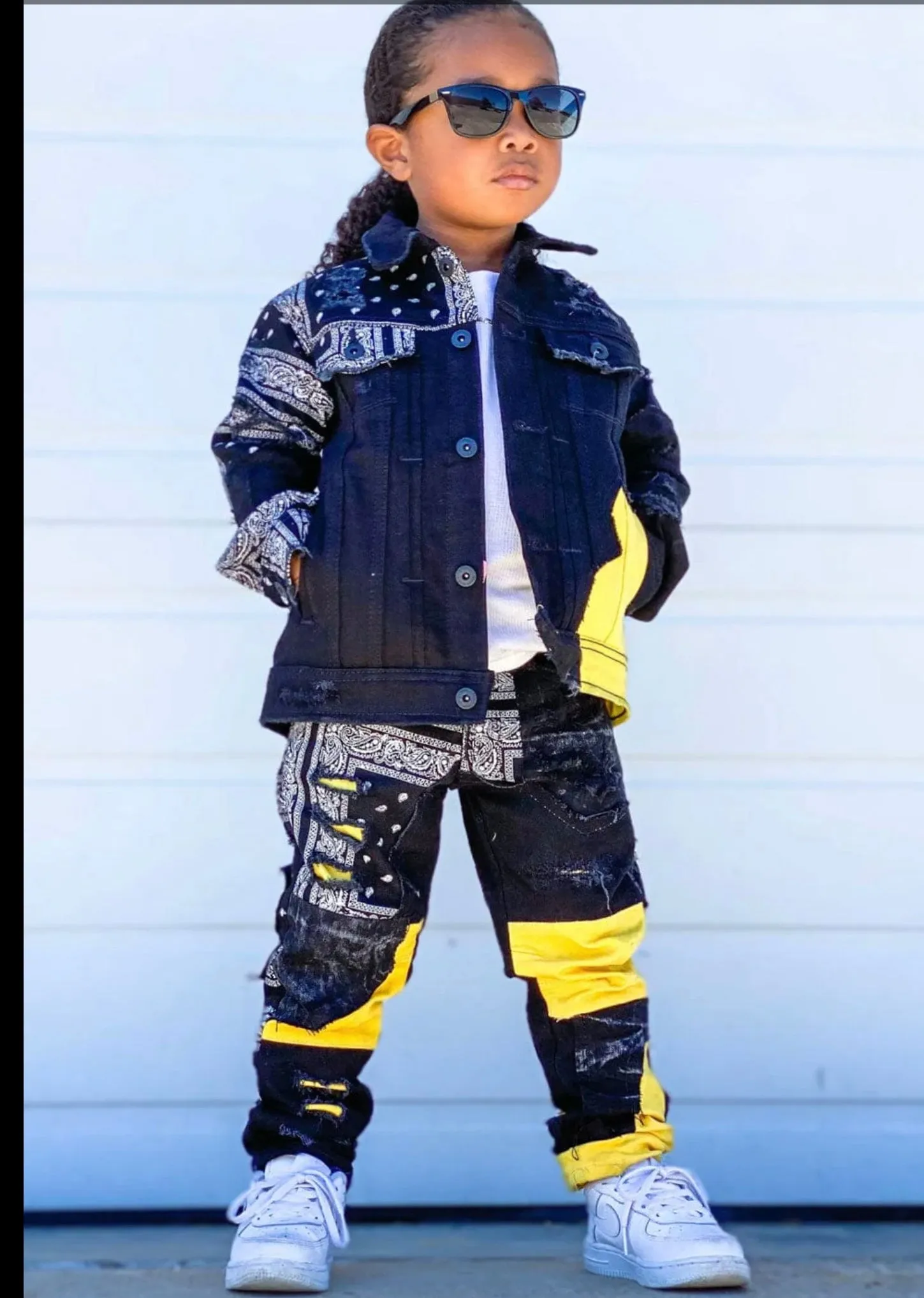 Jordan Craig - Kids Jeans - Pollen - Black/Yellow