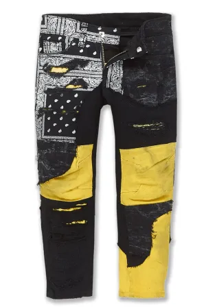 Jordan Craig - Kids Jeans - Pollen - Black/Yellow