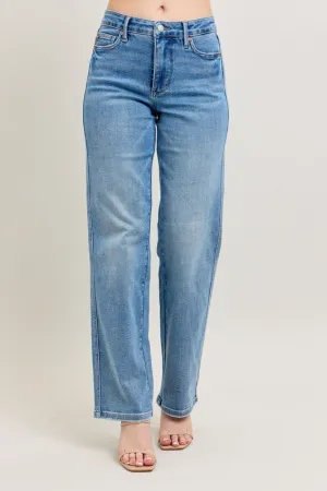 Judy Blue Tummy Control Vintage Wash Straight Jeans