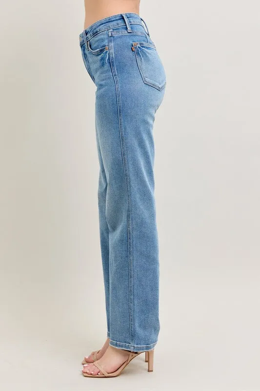 Judy Blue Tummy Control Vintage Wash Straight Jeans