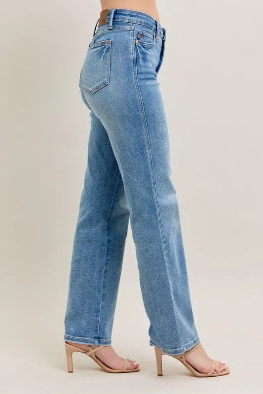 Judy Blue Tummy Control Vintage Wash Straight Jeans