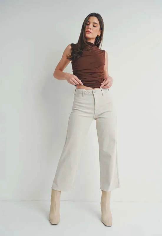 Just Black - Trouser Wide Leg Jean Supermoon