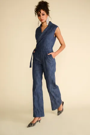 K-design - Jumpsuit in jeans look (A736Dark blue jeans)