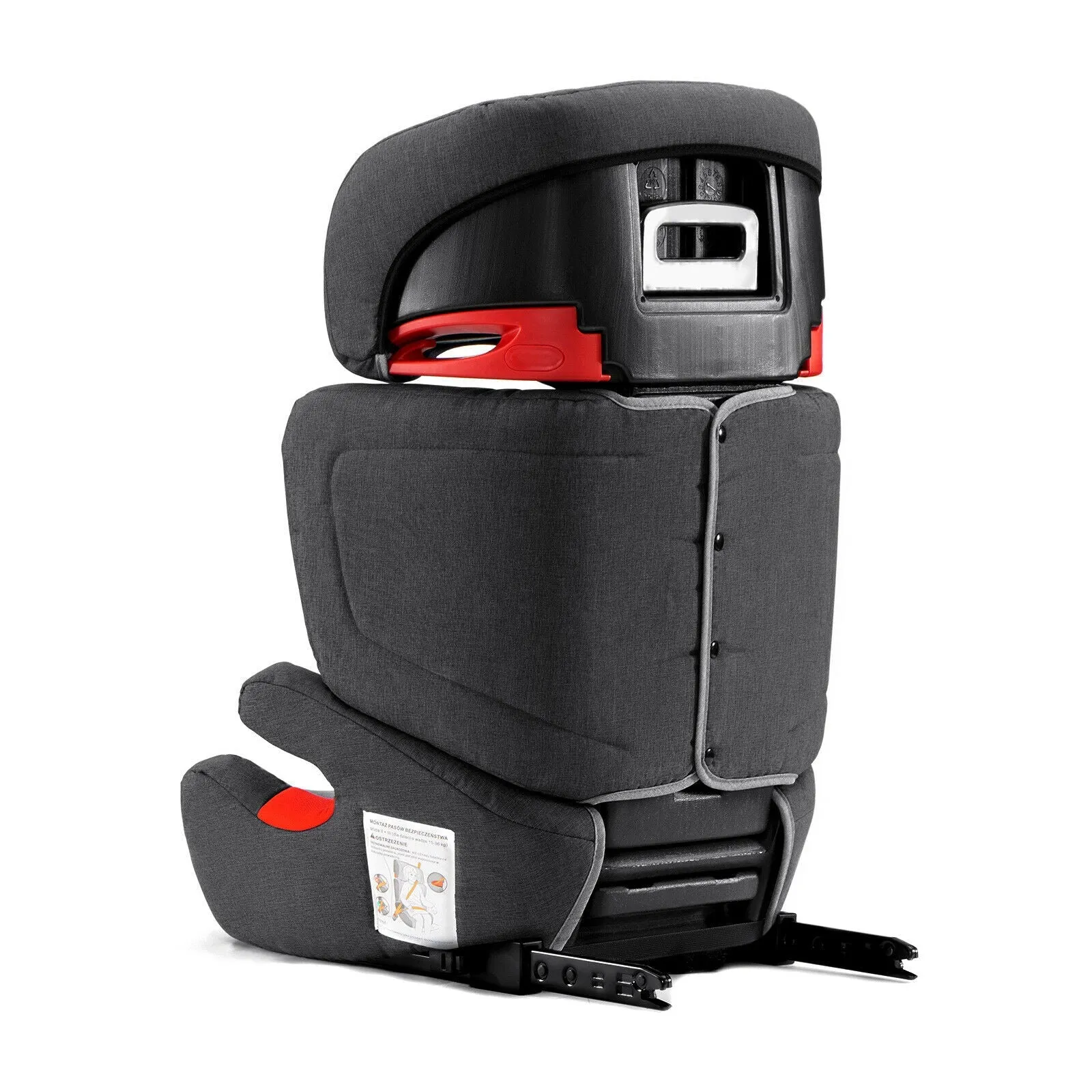 Kinderkraft Junior Fix Car Seat Isofix Black/Grey Age- 12 Months & Above (Holds from 15 to 36kg)