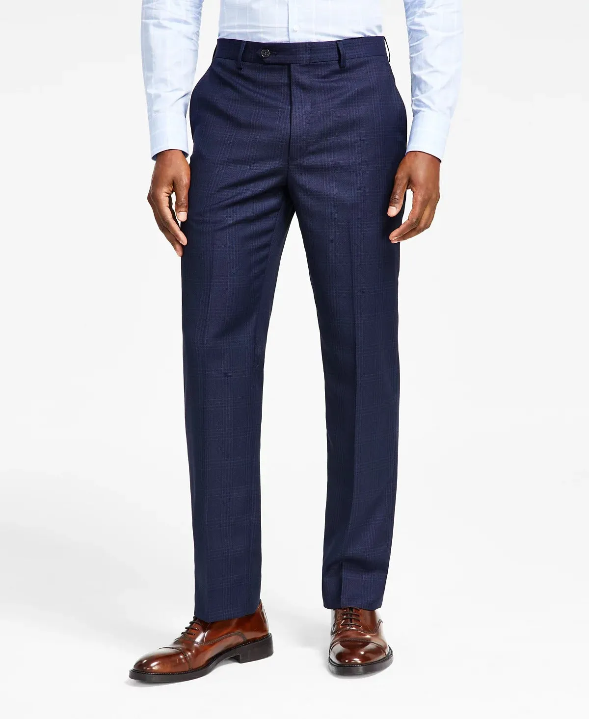 Lauren Ralph Lauren Mens Classic Fit Dress Suit Pants Navy Plaid 32 x 32