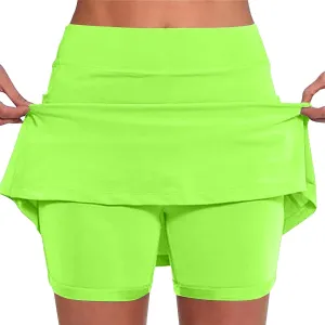 LEMONONSTORE Tennis Skirts for Women Jogger Skating Shorts Athletic Golf Skorts Skirt High Waisted Running Workout Skorts