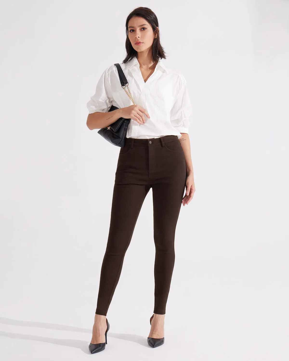 Libin Women's 28" 4-Way Stretch Skinny-Leg Casual Pants