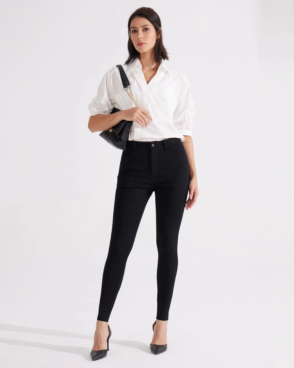 Libin Women's 28" 4-Way Stretch Skinny-Leg Casual Pants