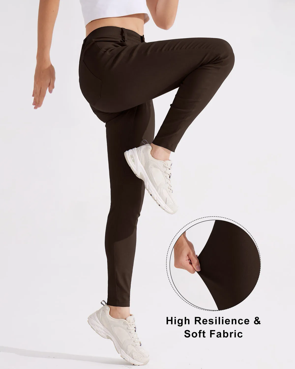 Libin Women's 28" 4-Way Stretch Skinny-Leg Casual Pants