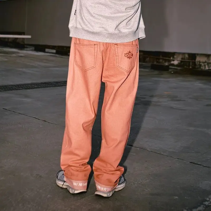 Loose Fit Jeans With Vintage Look