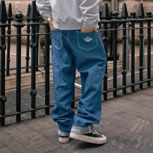 Loose Fit Jeans With Vintage Look