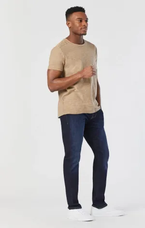 MAVI Jake Slim Leg Reg Rise Jean (Rinse Brushed Deep Feather Blue)