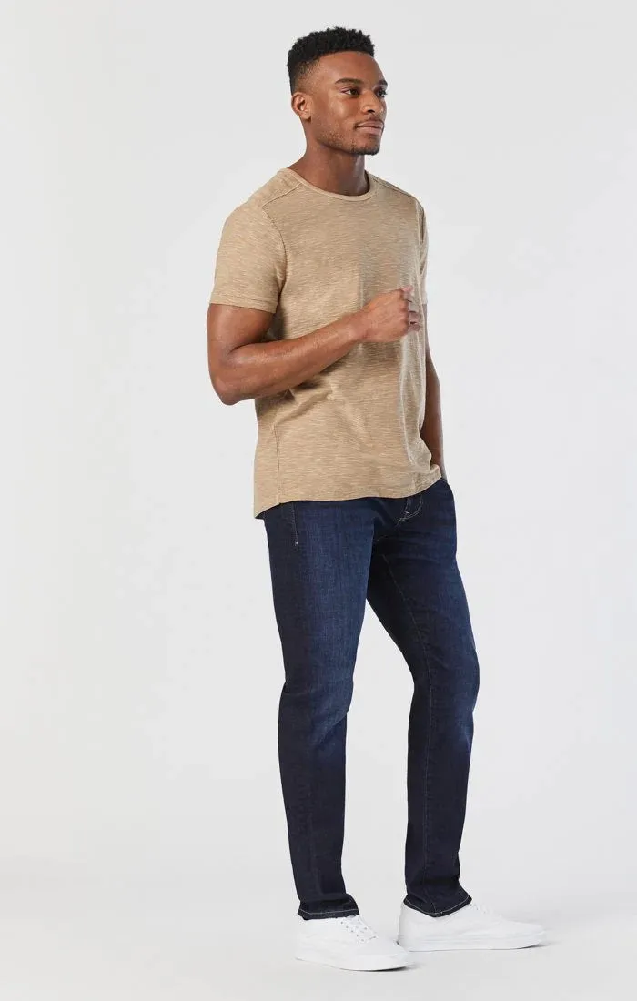 MAVI Jake Slim Leg Reg Rise Jean (Rinse Brushed Deep Feather Blue)