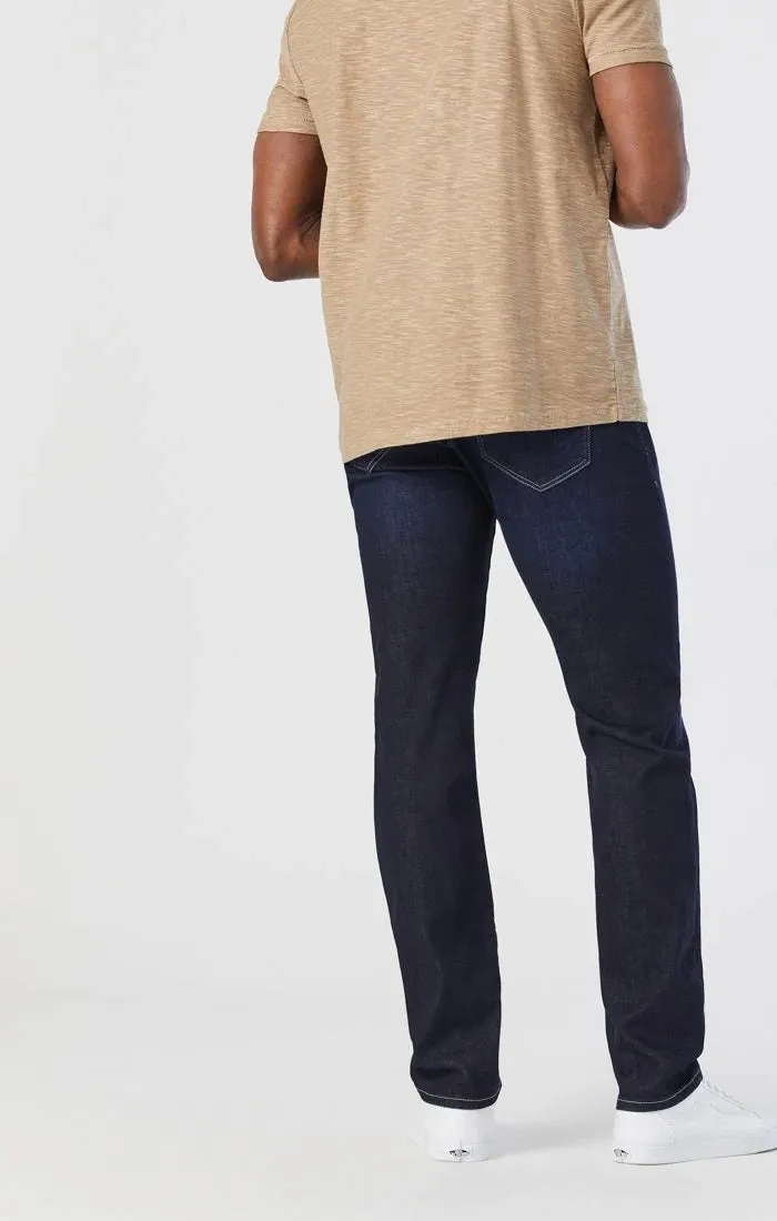 MAVI Jake Slim Leg Reg Rise Jean (Rinse Brushed Deep Feather Blue)