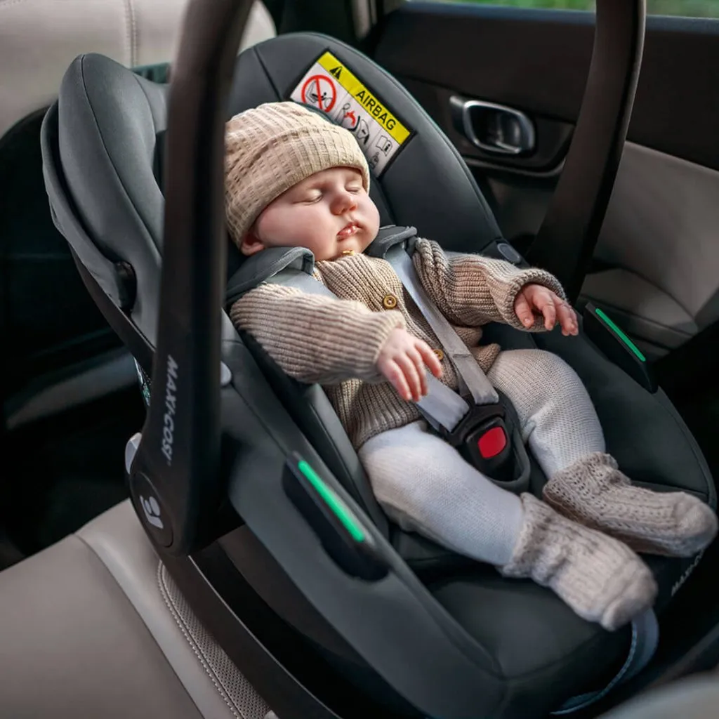 MAXI COSI Pebble S & Pearl S Family Kit Car Seat Travel System - Tonal Black
