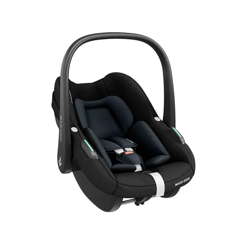 MAXI COSI Pebble S & Pearl S Family Kit Car Seat Travel System - Tonal Black