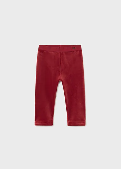 Mayoral Girls Cherry Velvet Leggings Set