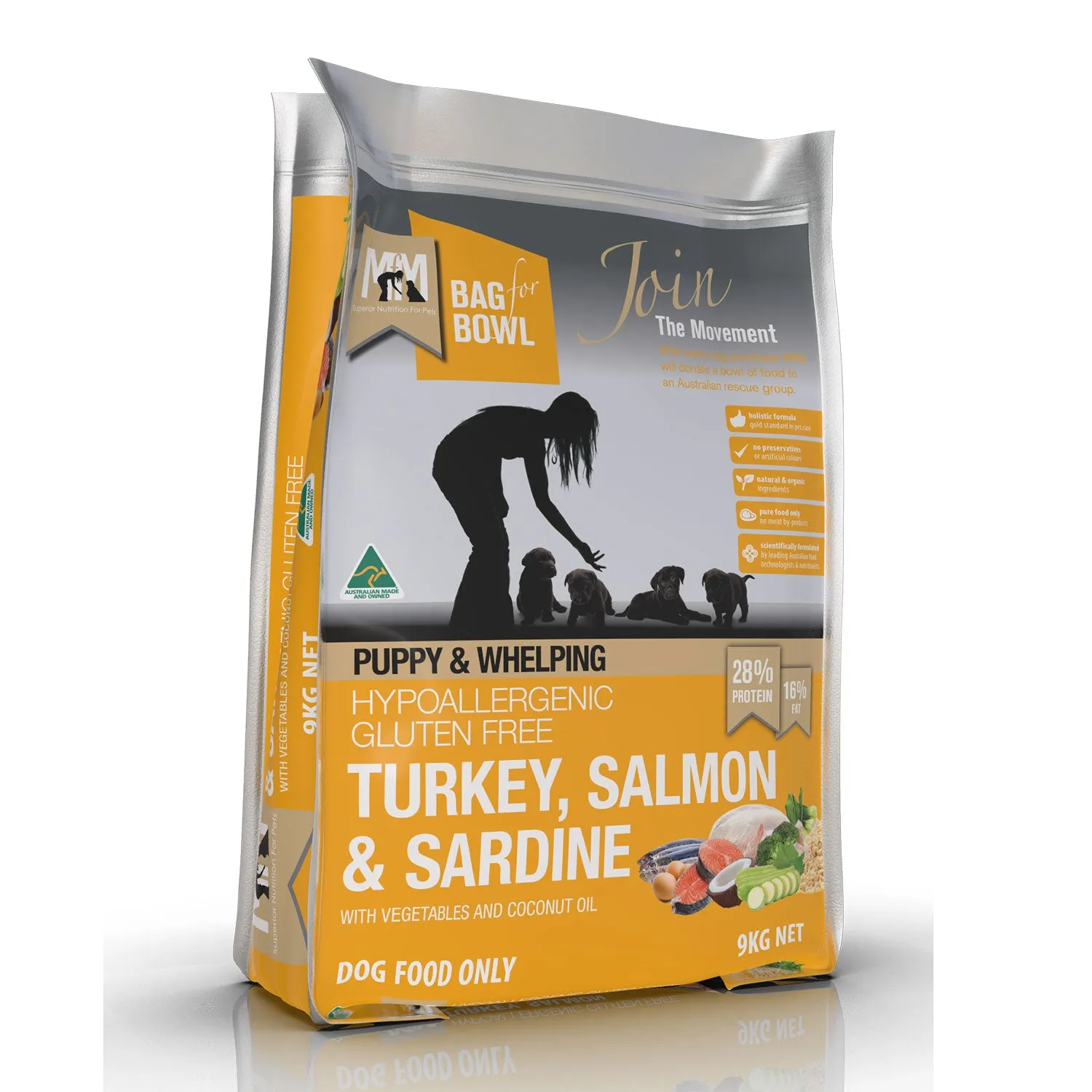 Meals for Mutts Turkey, Salmon & Sardine Puppy Dry Dog Food