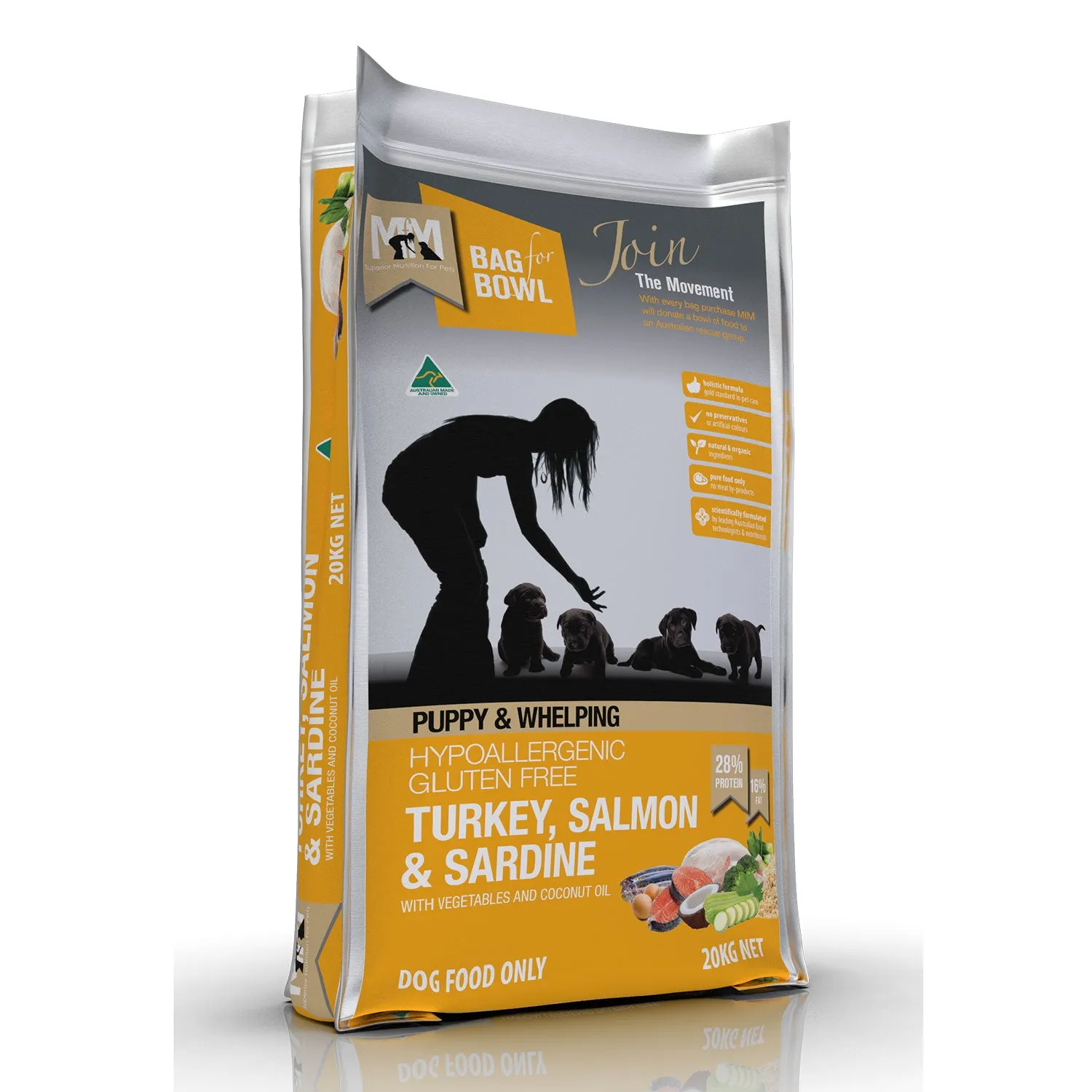 Meals for Mutts Turkey, Salmon & Sardine Puppy Dry Dog Food