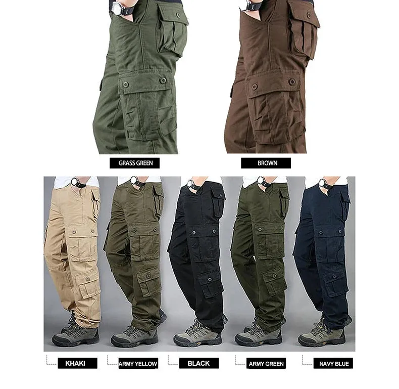 Men Tactical Cargo Camo Hiking Pants