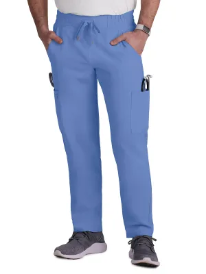 Men's 6-Pocket Drawstring Elastic Waist Neuro Pant - C601 - True Ceil
