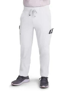 Men's 6-Pocket Drawstring Elastic Waist Neuro Pant - C601 - White