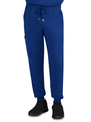 Men's Drawstring Elastic Waist Connective Jogger Pant - C600 - Galaxy
