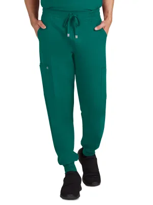 Men's Drawstring Elastic Waist Connective Jogger Pant - C600 - Hunter