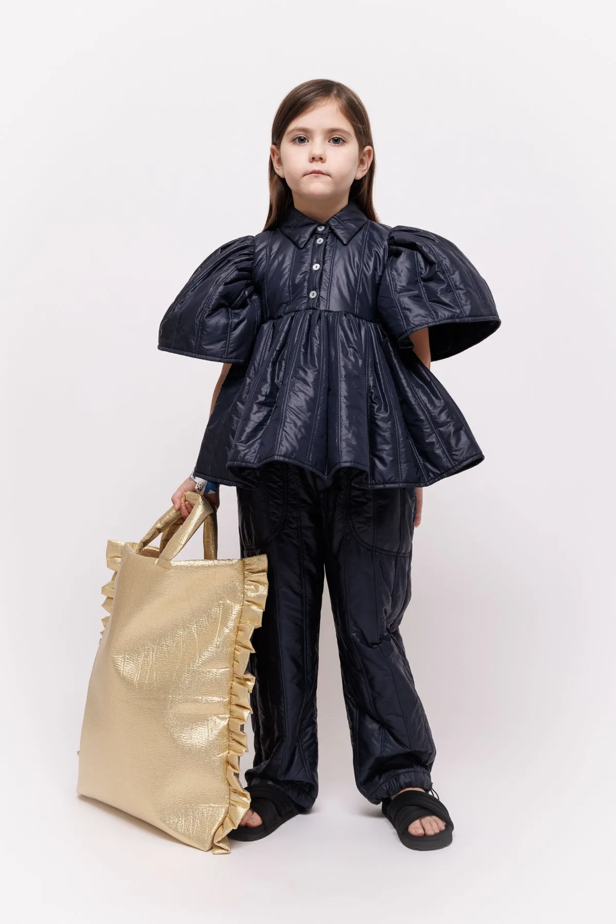 Navy Padded Pants