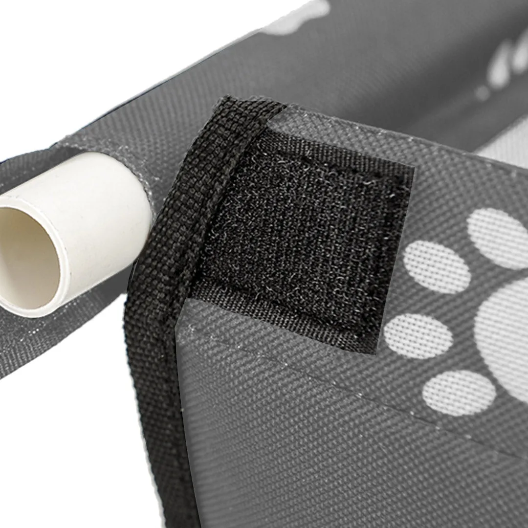NNEAGS 2X Waterproof Pet Booster Car Seat Breathable Mesh Safety Travel Portable Dog Carrier Bag Grey