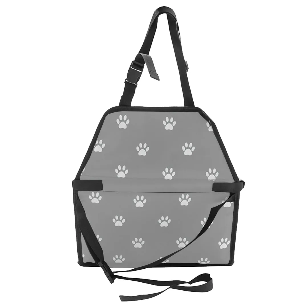NNEAGS 2X Waterproof Pet Booster Car Seat Breathable Mesh Safety Travel Portable Dog Carrier Bag Grey
