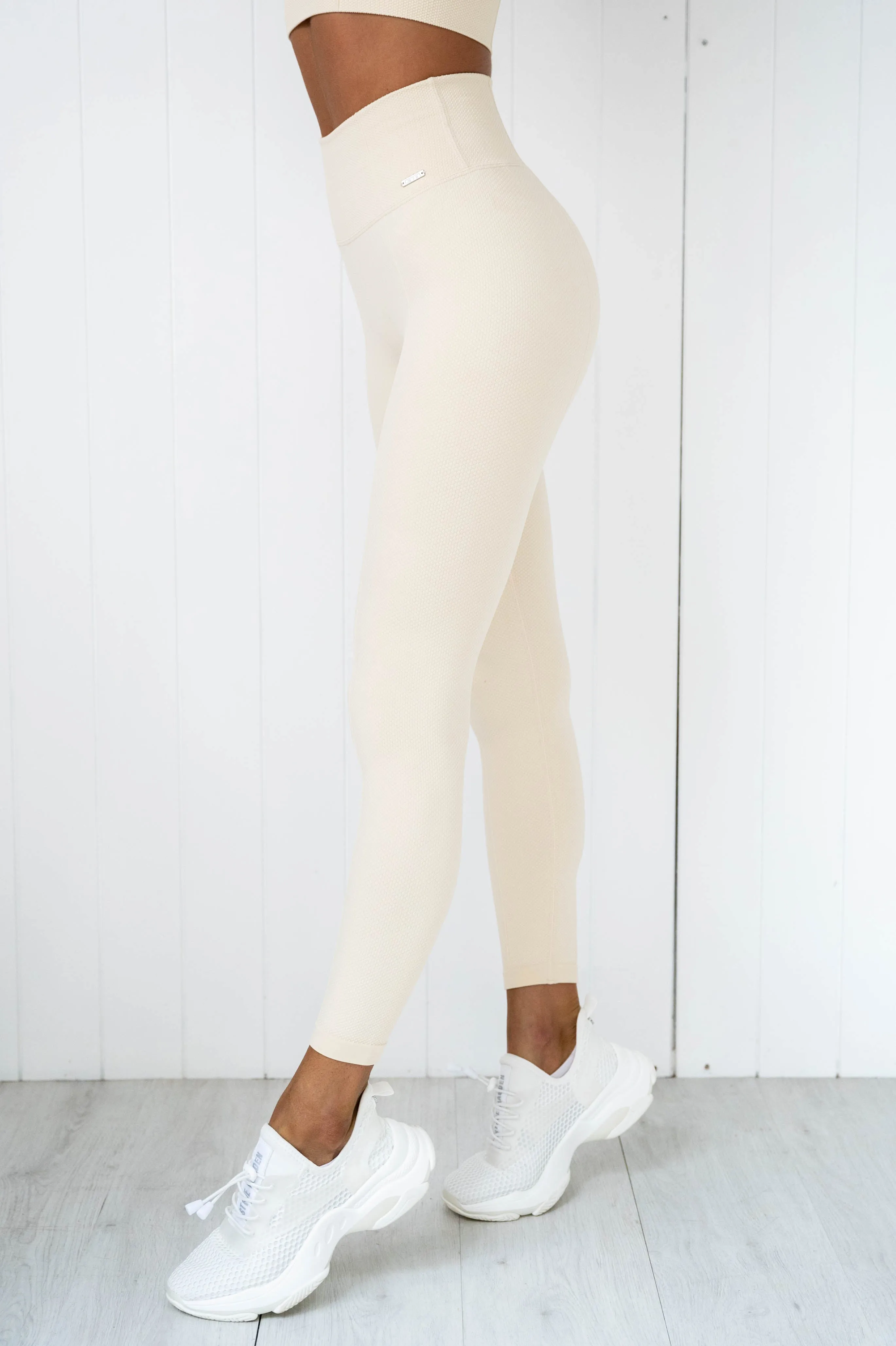 Oat White Luxe Seamless Tights