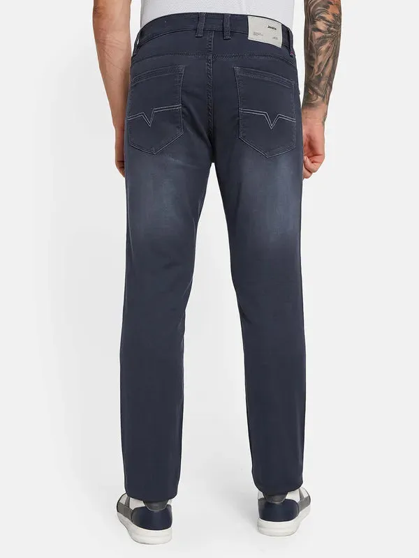 Octave Men Mid-Rise Clean Look Light Fade Stretchable Jeans