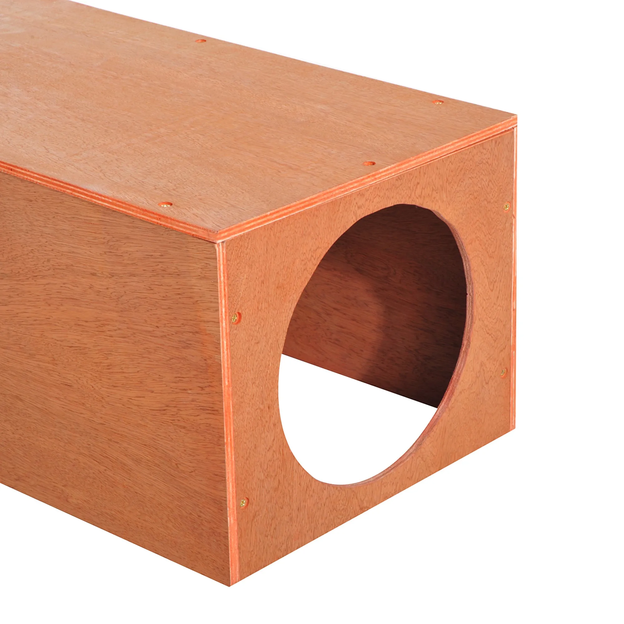 Pawhut MDF Cat House Pet Kitty Home Rabbit Cage Play Waterproof Shelter Hide