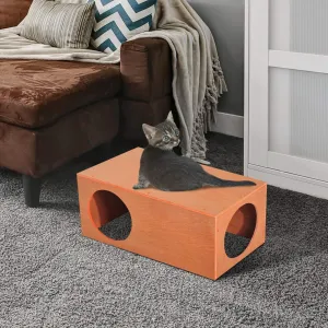 Pawhut MDF Cat House Pet Kitty Home Rabbit Cage Play Waterproof Shelter Hide
