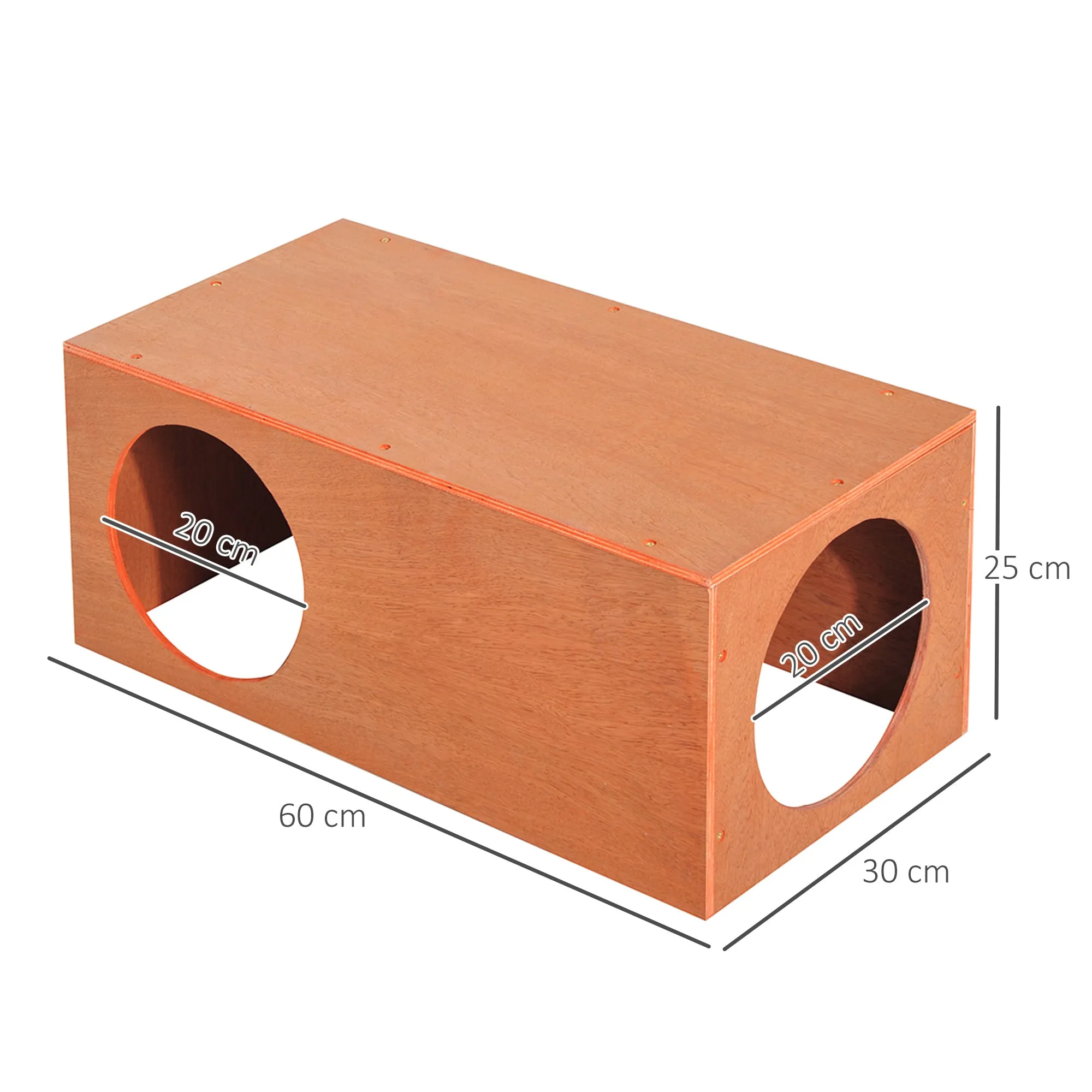 Pawhut MDF Cat House Pet Kitty Home Rabbit Cage Play Waterproof Shelter Hide
