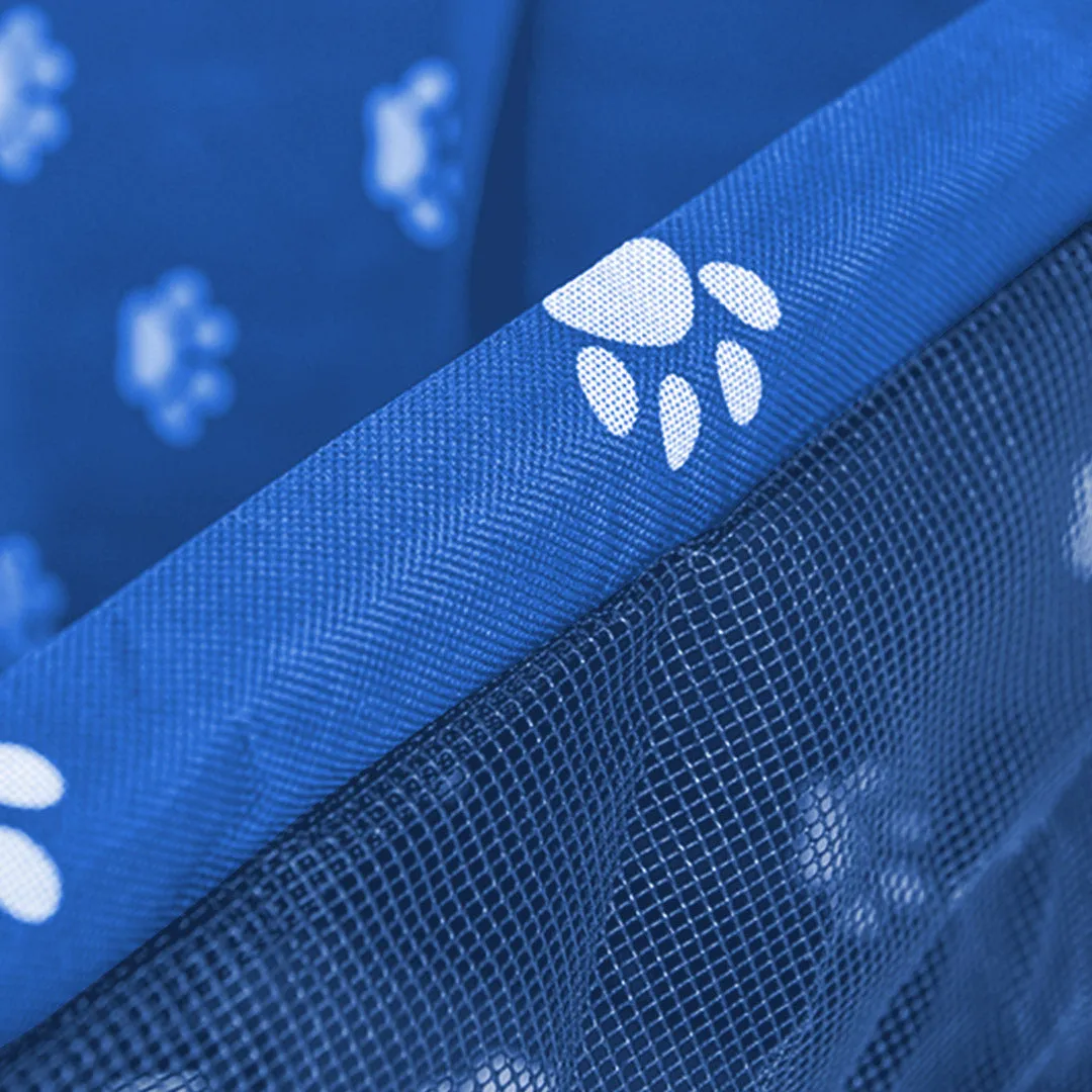 Pet Booster Car Seat Premium Waterproof Breathable Mesh Safety Travel Portable Dog Carrier Bag - Blue