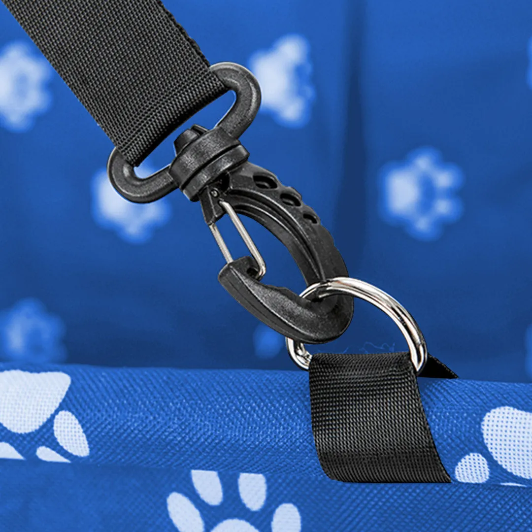 Pet Booster Car Seat Premium Waterproof Breathable Mesh Safety Travel Portable Dog Carrier Bag - Blue