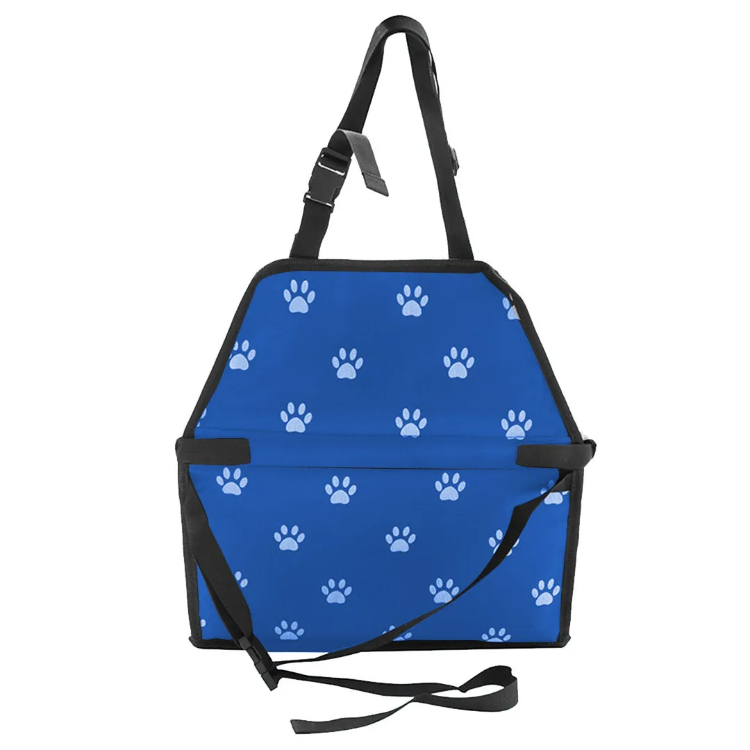 Pet Booster Car Seat Premium Waterproof Breathable Mesh Safety Travel Portable Dog Carrier Bag - Blue