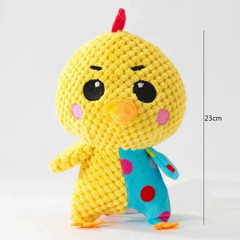 Pet Plush Toy Cat Dog Puzzle Toy Cute Animals Bite Resistant Interactive Squeaky Pet Dog Teeth Cleaning Chew Toy Pet Supplies
