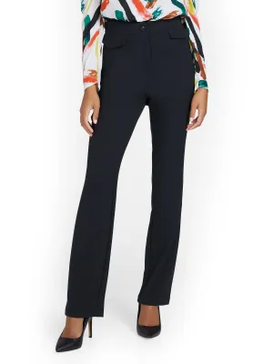 Petite High-Waisted Straight-Leg Pant - Premium Stretch