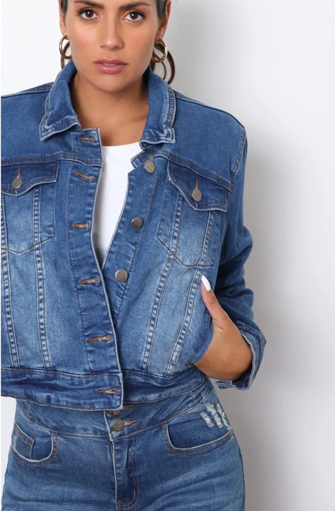 Pipe Leg Stretch Jeans