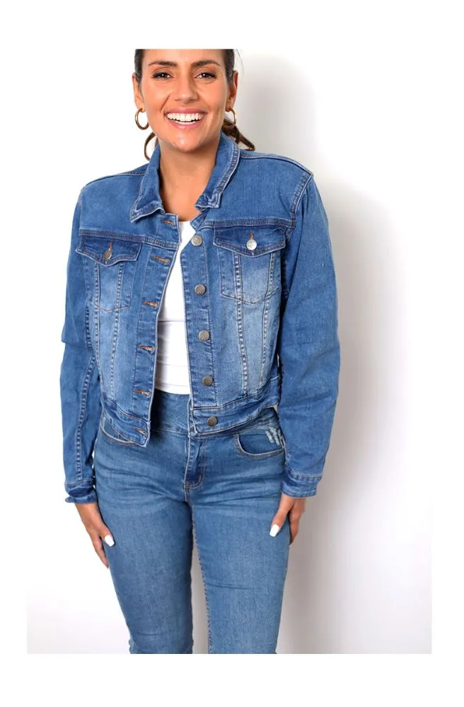 Pipe Leg Stretch Jeans
